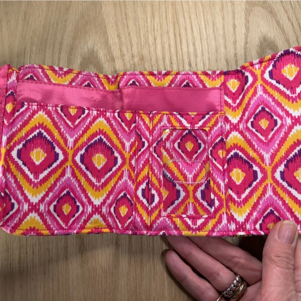 Vera Bradley Tri-Fold Wallet Pink Floral